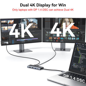 HODO dock powering a multi-monitor workspace with laptop to increase productivity