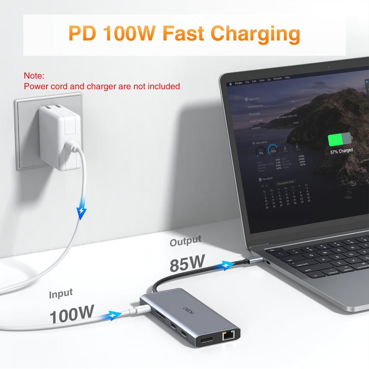 HODO size comparison beside a laptop illustrating compact footprint and portability
