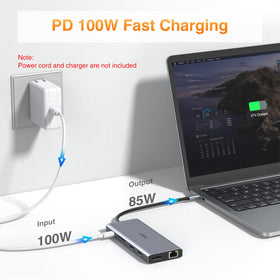 HODO size comparison beside a laptop illustrating compact footprint and portability