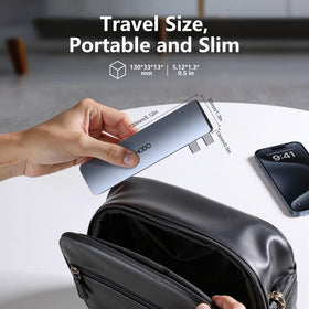 HODO USB-C Hub case note advises avoiding bulky laptop cases for best fit
