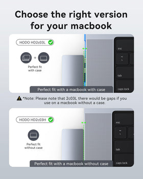 HODO USB-C hub compact, case-friendly design fits slim MacBooks.