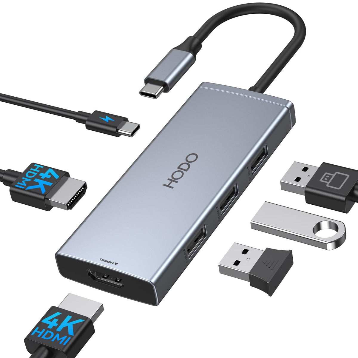 HODO Docking Station dual HDMI 4K60 setup for multi-monitor workflow