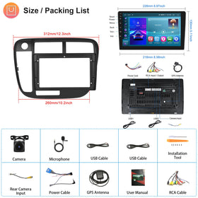 Hodozzy 4Core+64G car stereo with wiring harness and steering wheel controls