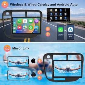 Hodozzy 4Core+64G wireless CarPlay and Android Auto interface on the screen