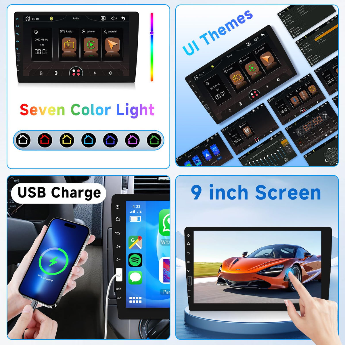 Hodozzy USB and ports view showing charging and media playback benefit
