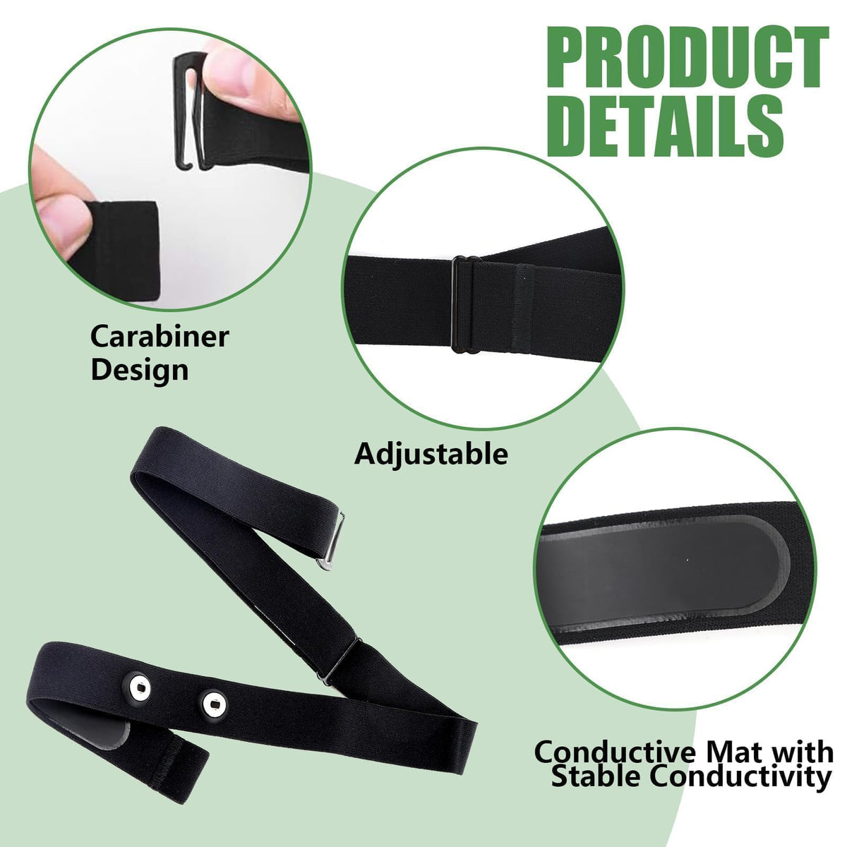 hoeslaw connector detail with sensor clip area, easy pairing and secure attachment
