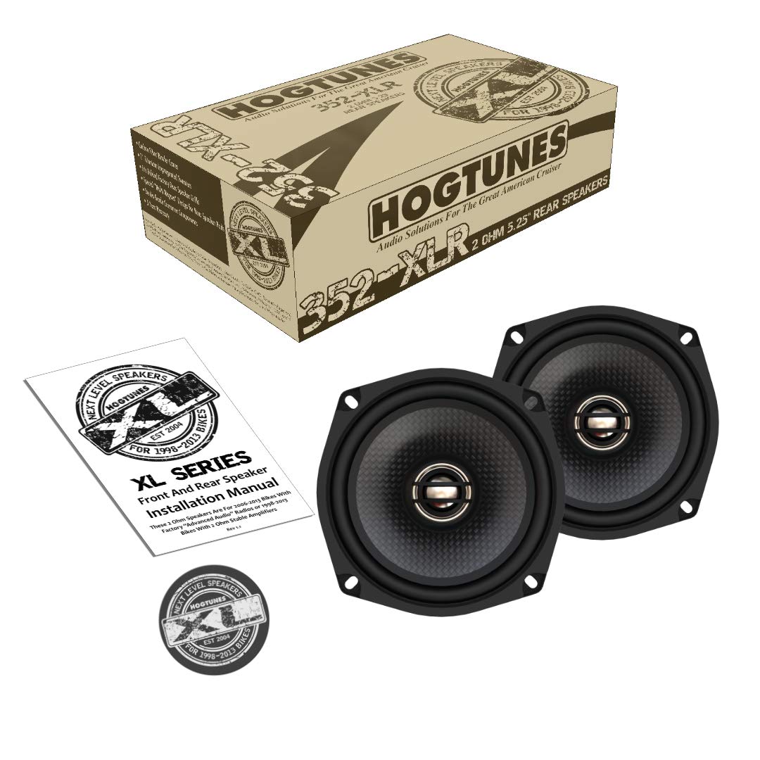 Hogtunes 352-XLR rear speakers package for Harley bikes.