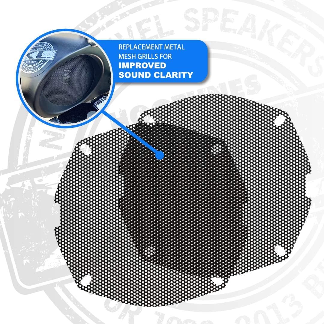 2-ohm front speakers optimized for Harley Touring setups.