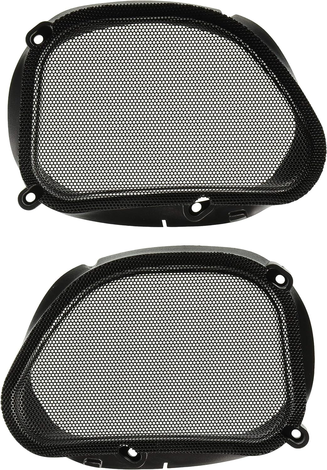 Hogtunes grill held in hand showing size and installation ease