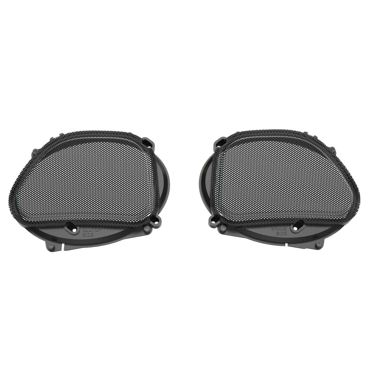 Hogtunes grills installed on Road Glide demonstrating finished look