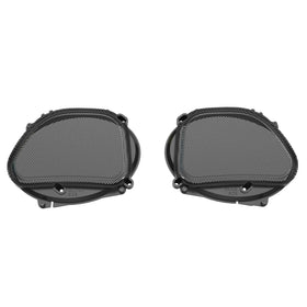 Hogtunes grills installed on Road Glide demonstrating finished look