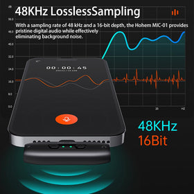 Hohem MIC-01 clip-on mic ideal for smartphones and cameras during travel.
