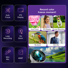 Hojocojo 4K camera anti-shake and 18x zoom for dynamic scenes