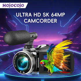 Hojocojo 4K camera wireless lavalier mic included for clear audio during interviews