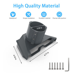 HOLACA Starlink Mini Pipe Adapter close-up shows durable aluminum alloy construction.