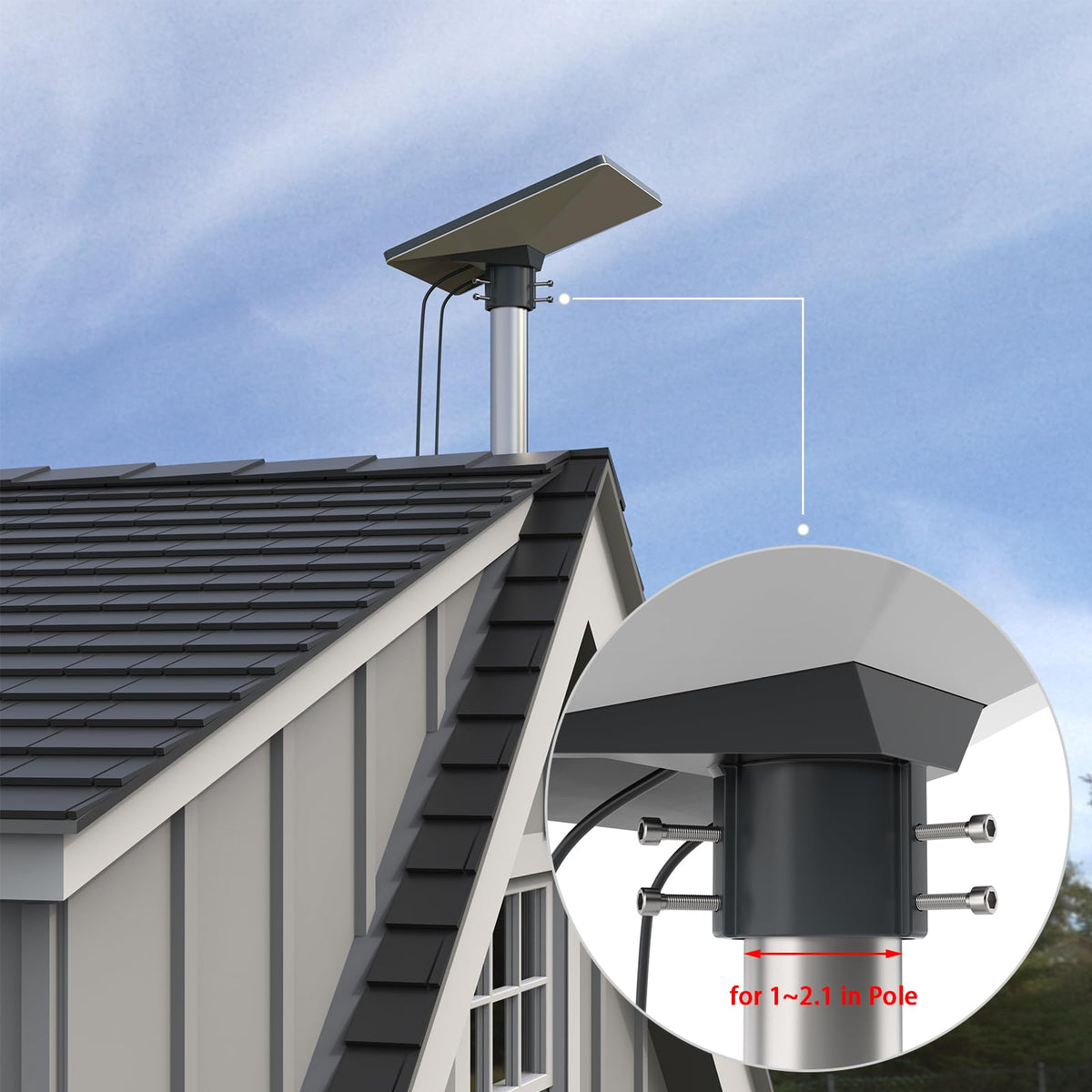 HOLACA Starlink Mini Pipe Adapter includes hardware for easy installation.