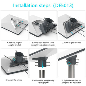 HOLACA Starlink Mini Pipe Adapter installation with included hardware and clear instructions.
