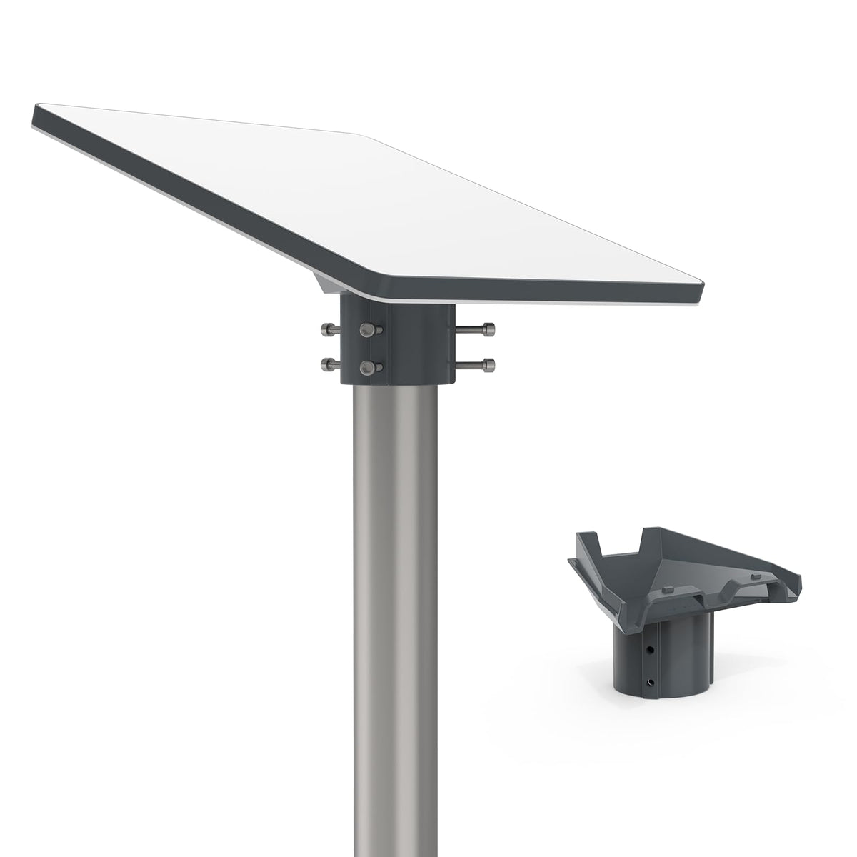 HOLACA Starlink Mini Pipe Adapter mounted on a sturdy pole for secure outdoor setup.