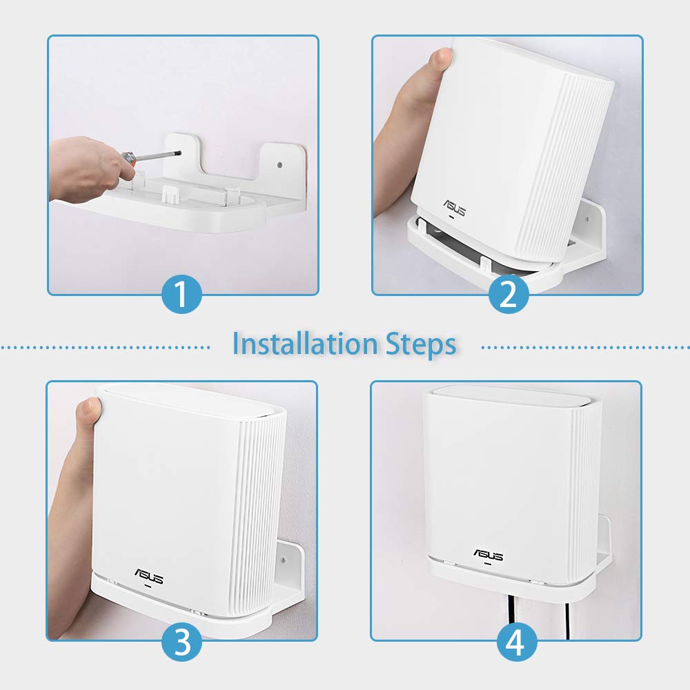 HOLACA wall mount for ASUS ZenWiFi XT9 mounted on a wall to save space