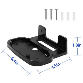 Screws included with HOLACA wall mount for simple installation.