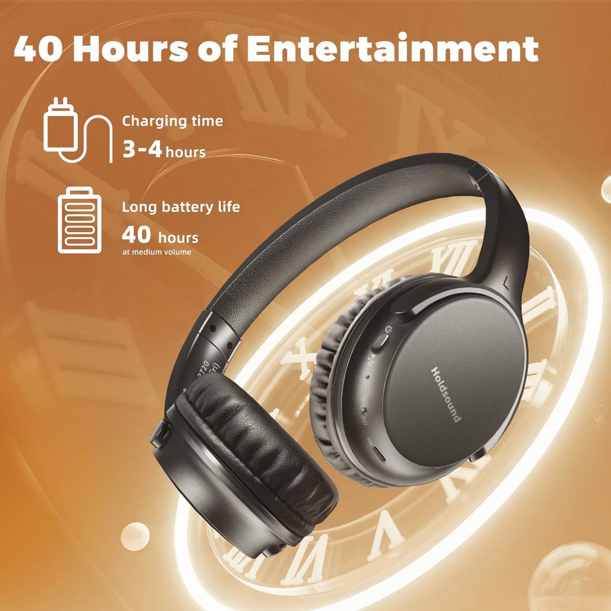 Holdsound BKM400 memory-protein ear cups for comfortable, immersive listening