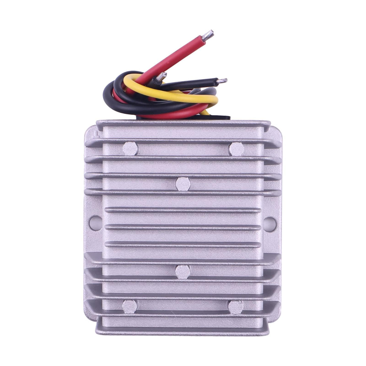 Holdwell boost module output terminals close-up highlighting clean 36V supply for electronics.