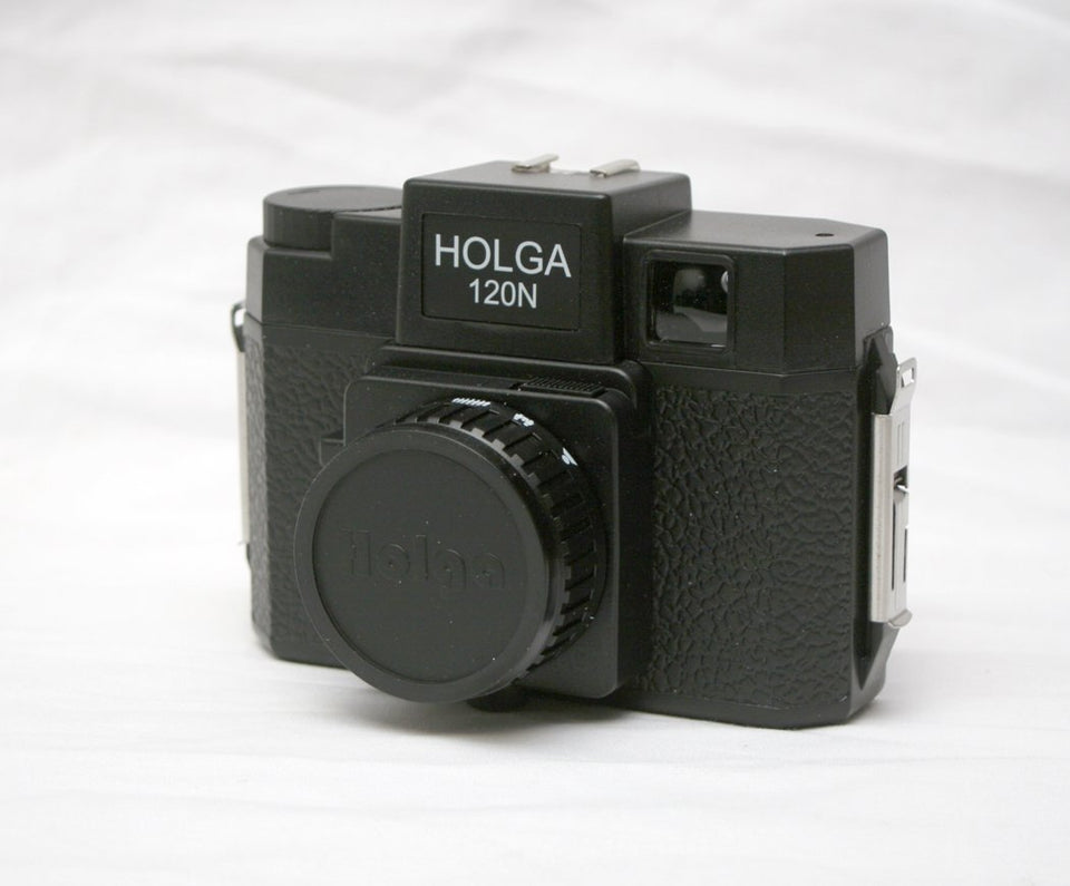 HOLGA 120N front view showing camera body and vintage character for creative portraits