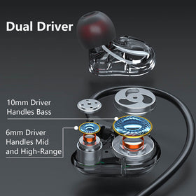 Holiper earbuds built-in microphone highlights hands-free calling.