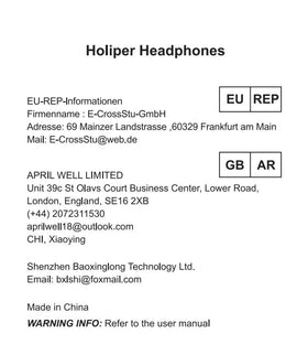 Holiper IPX5 sweatproof design suitable for workouts.