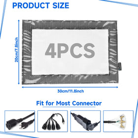 Homakover open pouch with plugged extension cord demonstrating secure weatherproof enclosure and quick access
