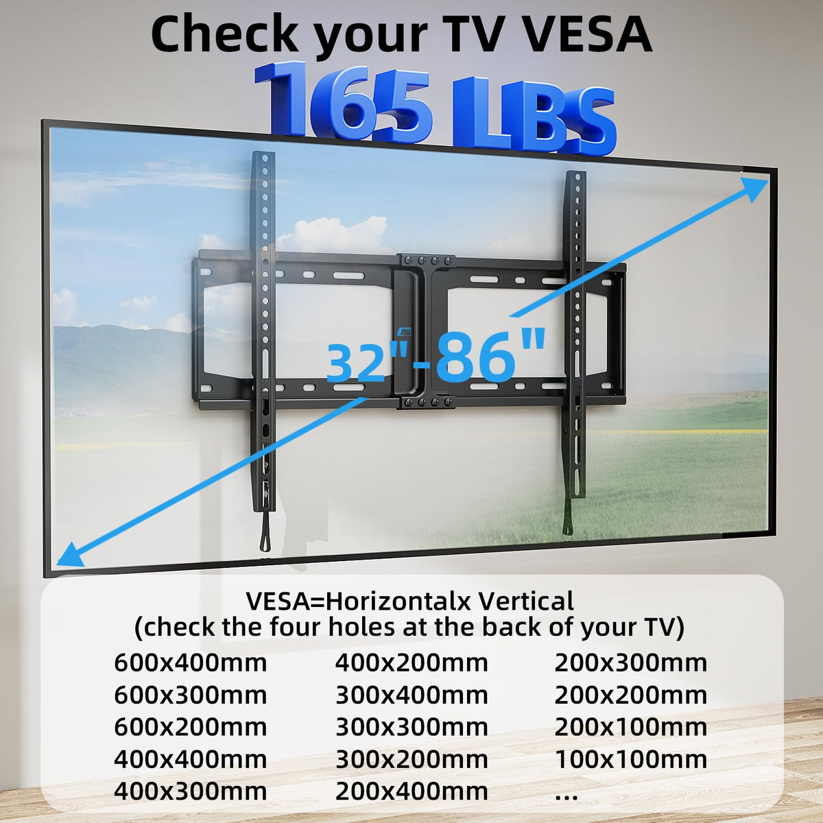 HOME VISION pull-lock strap detail for easy and safe TV release