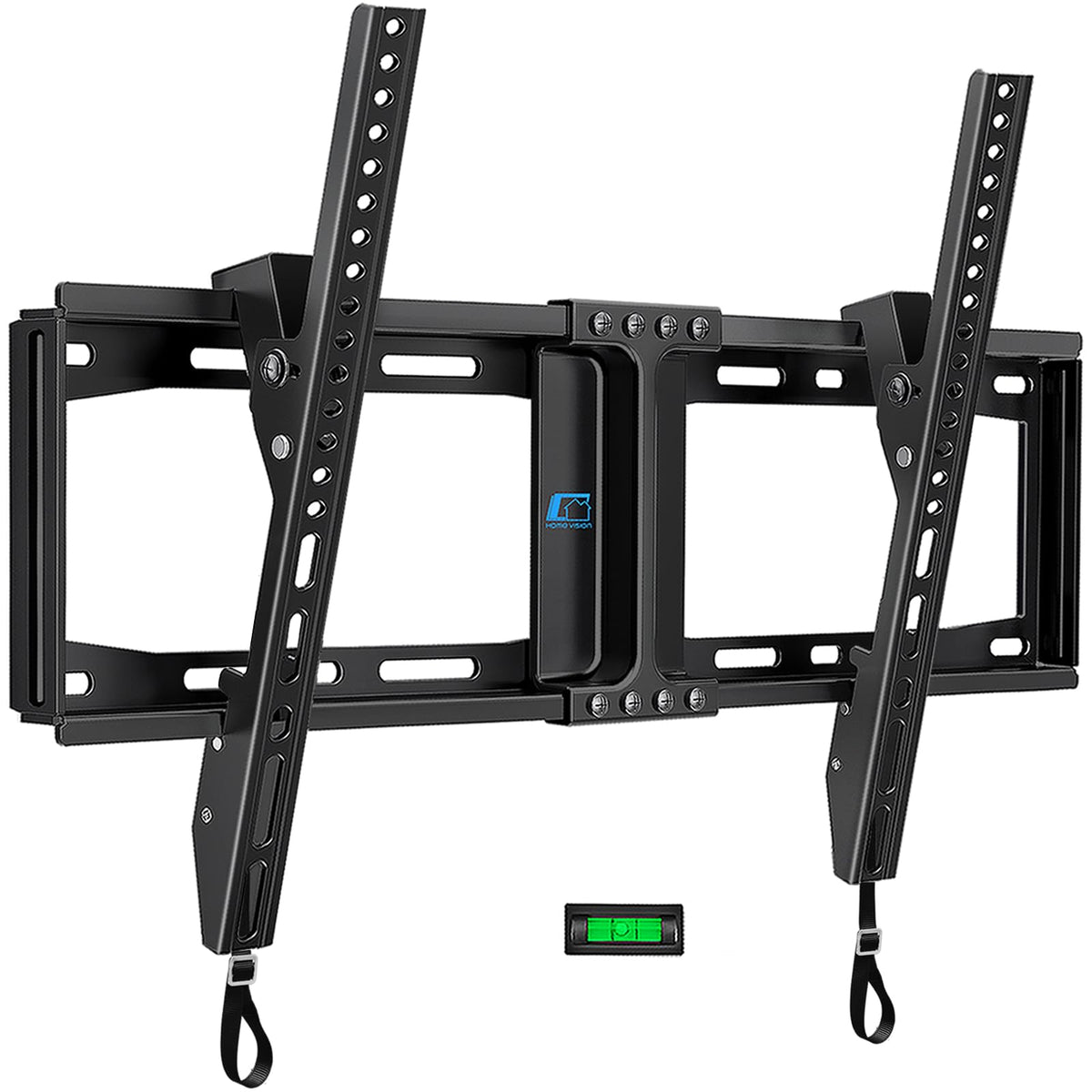 HOME VISION HV9601 front-mounted view showing secure large TV and stable support