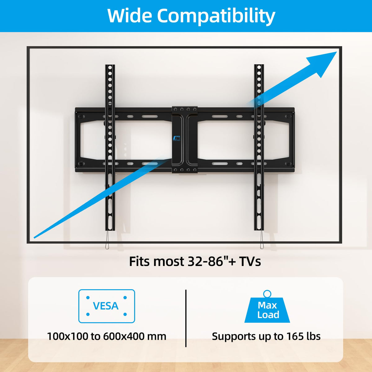 HOME VISION HV9601 slim side profile showing 1.5 inch gap for space savings