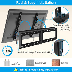 HOME VISION HV9601 anchored to wood stud demonstrating secure installation options