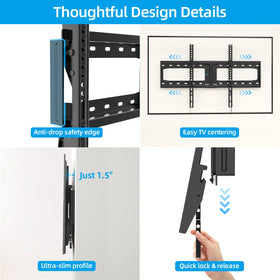 HOME VISION HV9601 wall plate showing slide centering for perfect TV alignment