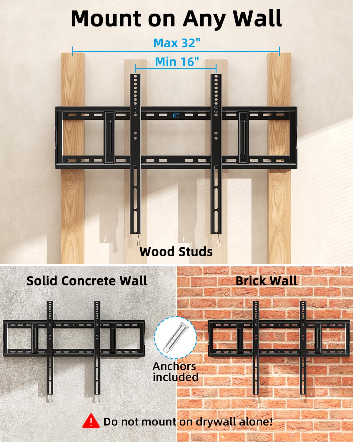 HOME VISION slim profile 1.45 inch clearance showing space-saving benefit