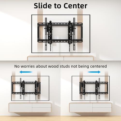 HOME VISION mount next to ruler showing scale and fit for large TVs