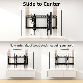 HOME VISION mount next to ruler showing scale and fit for large TVs