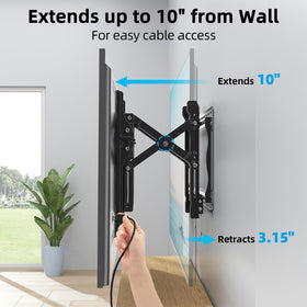 HOME VISION side profile with arm extended and flexible viewing distance benefit