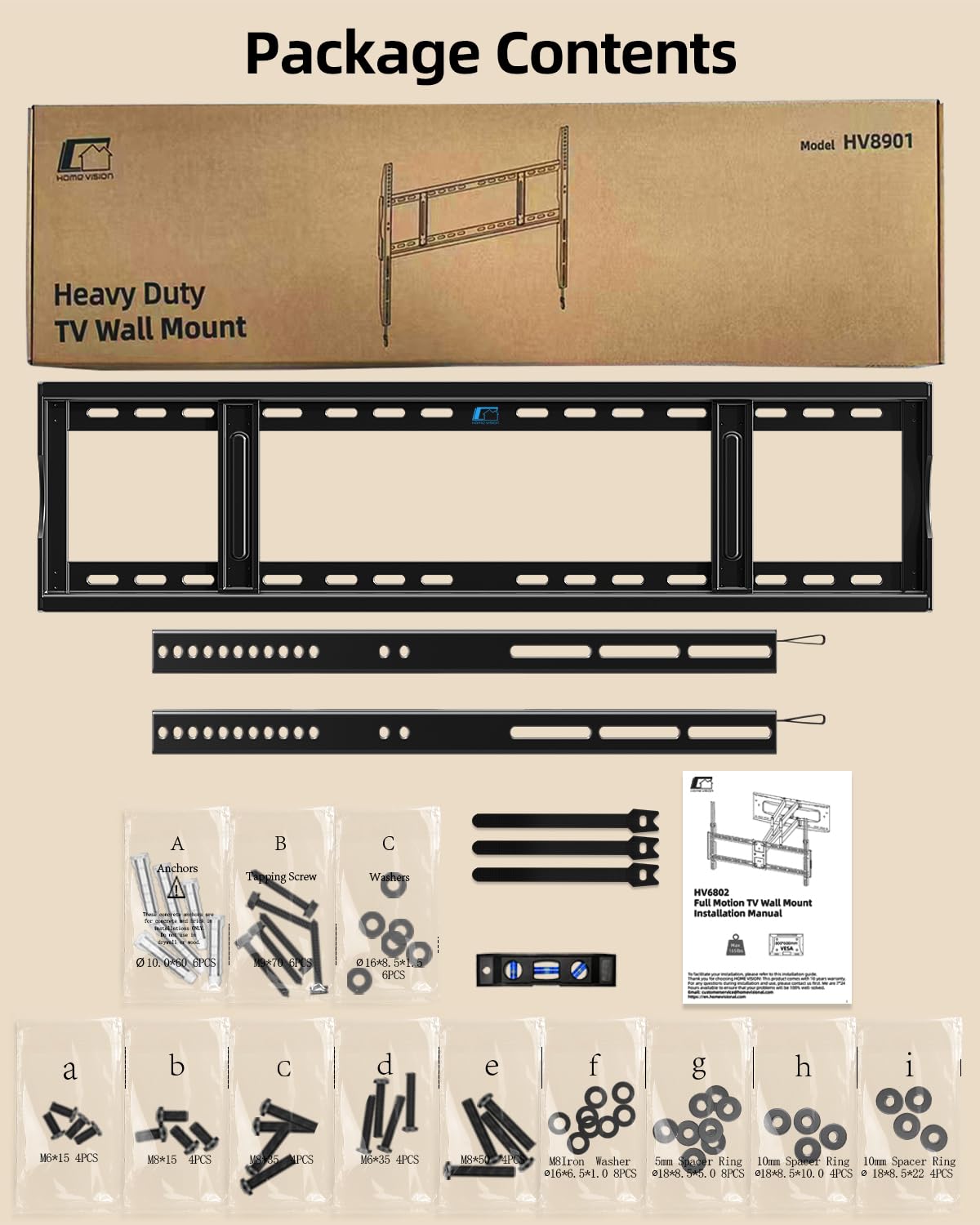 HOME VISION size comparison with large TV illustrating scale and capacity