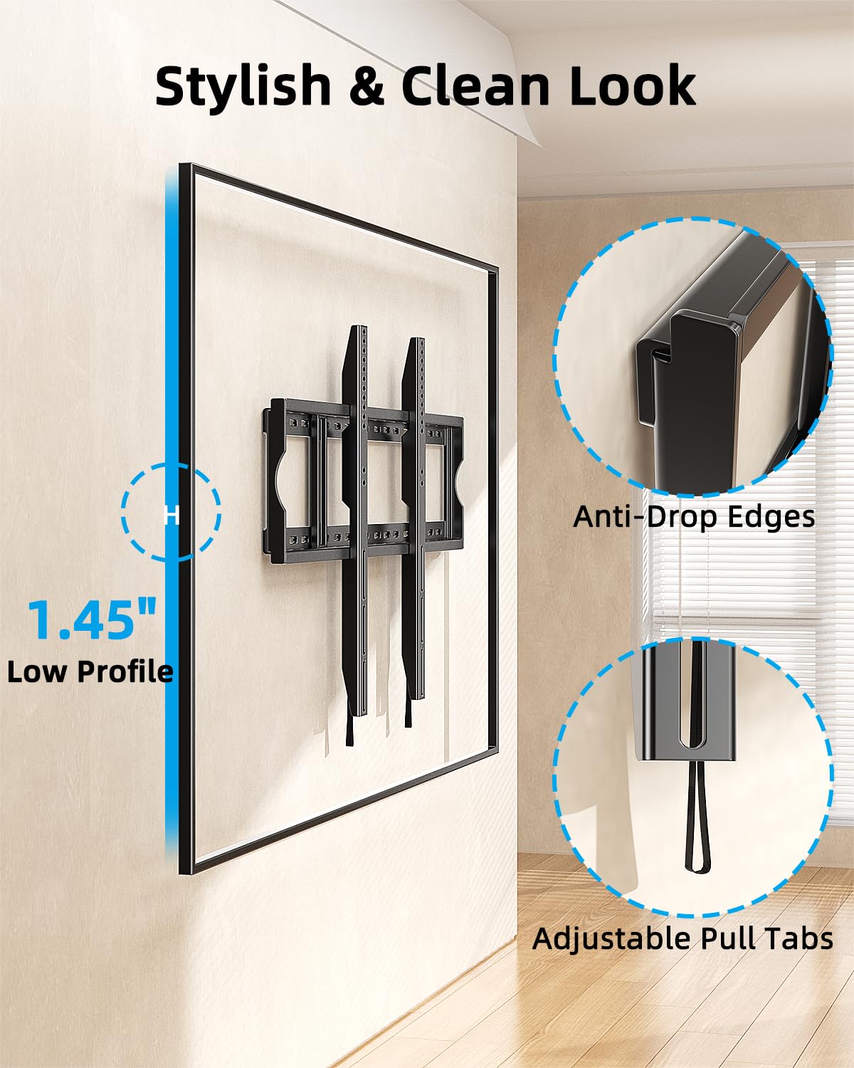 HOME VISION VESA compatibility label illustrating wide pattern support