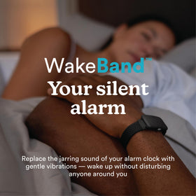 Homedics WakeBand close-up of vibration module highlighting discreet, comfortable profile