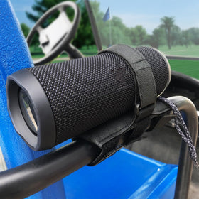 HomeMount easy no-tools installation for mounting speakers on a cart