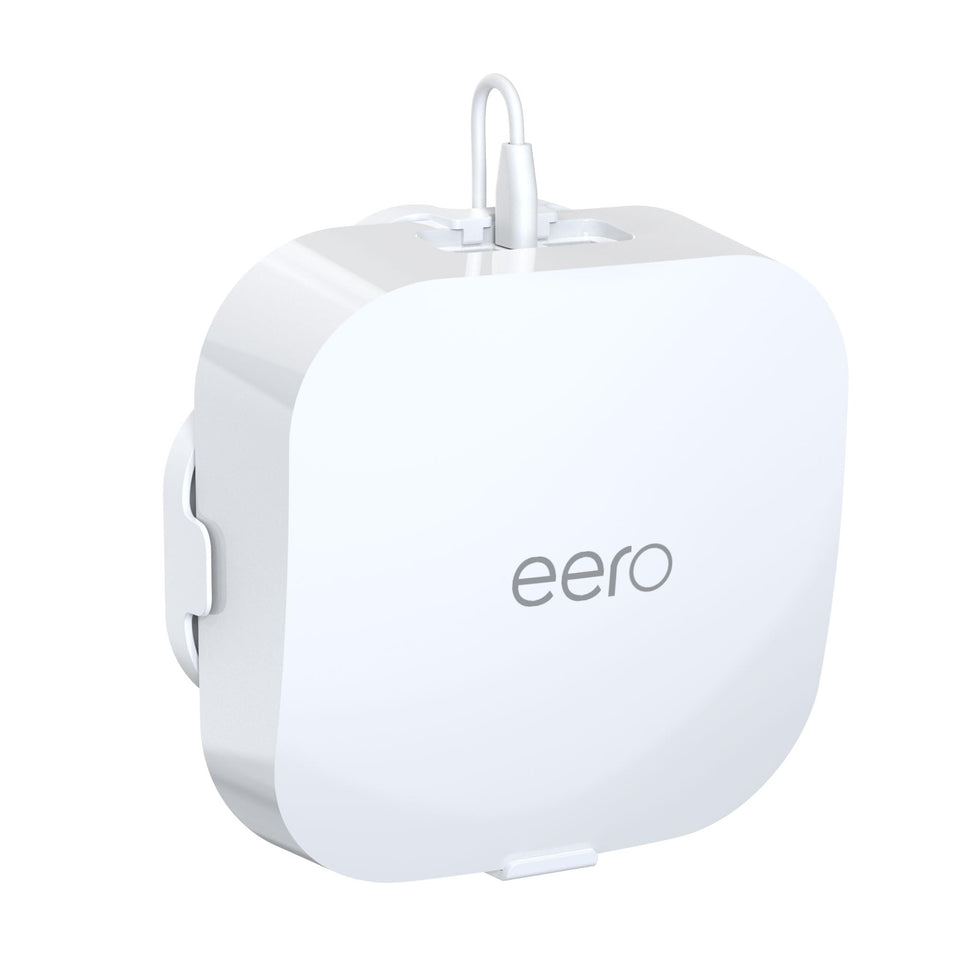 HomeMount eero Pro 6 wall mount secured for stable, reliable Wi-Fi placement.