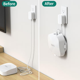 HomeMount cable channel close-up hiding cords for clean installation