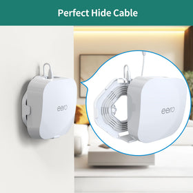 HomeMount mounted in living room enhancing Wi‑Fi reach and decor