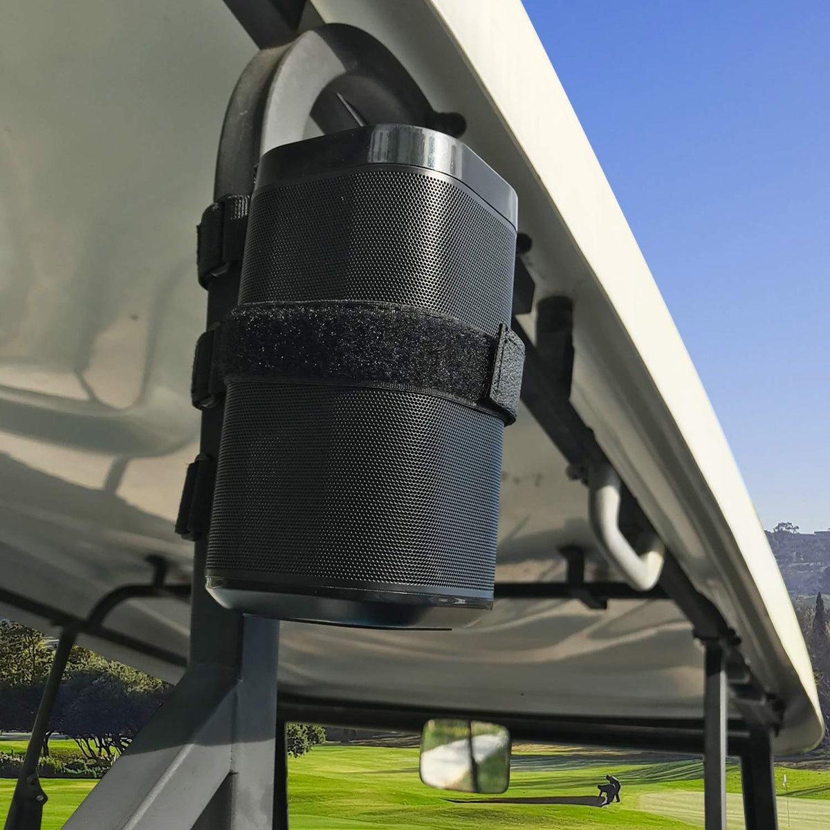 HomeMount on-cart use enables music accessibility during rounds