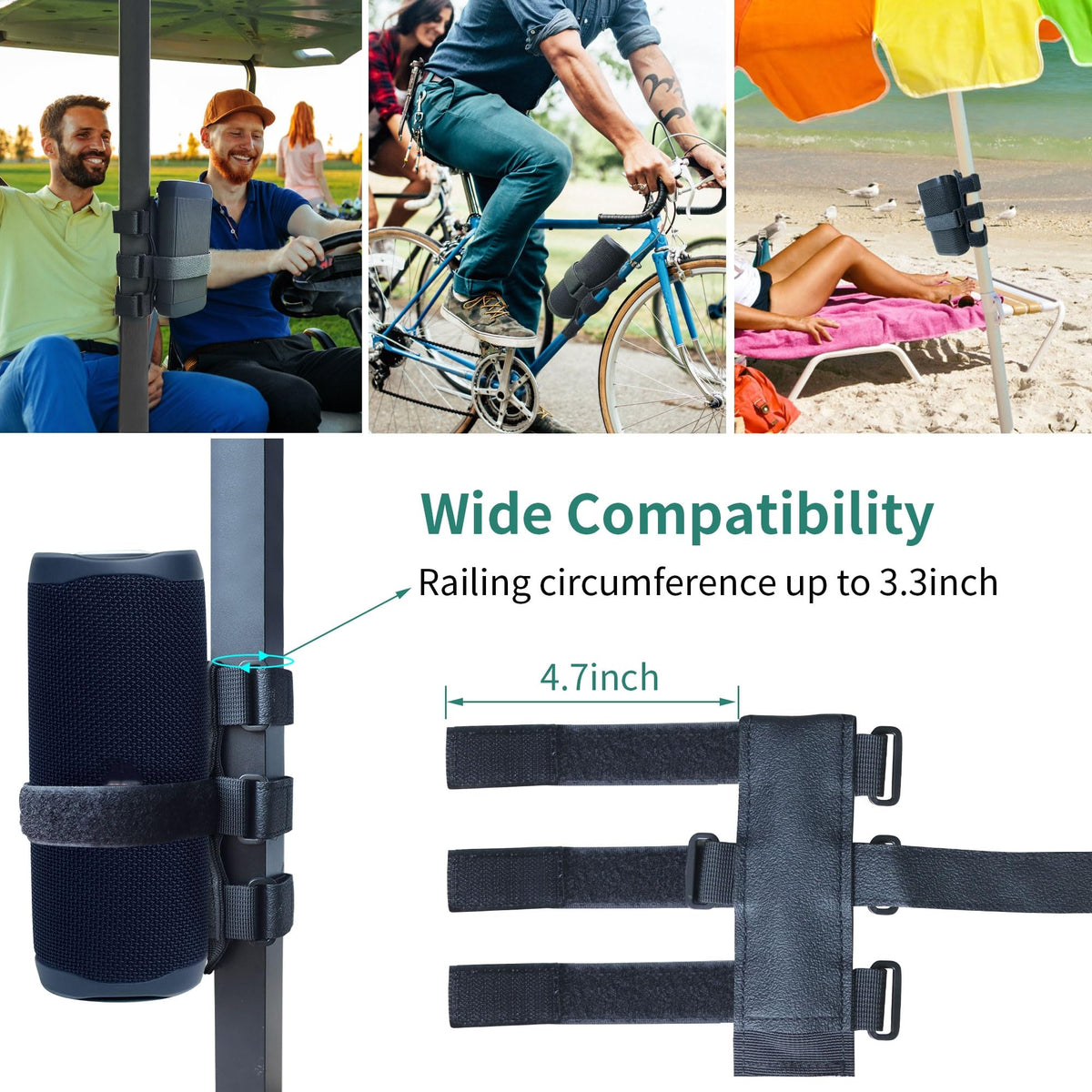 HomeMount speaker attachment fits 4.5–10.4 inch speakers for versatile use