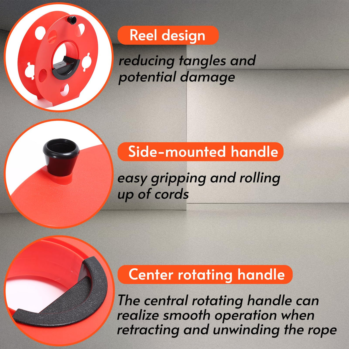 Homeon Wheels portable reel enables easy transport on job sites
