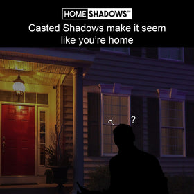 homeshadows casting moving shadows on curtain illustrating presence simulation